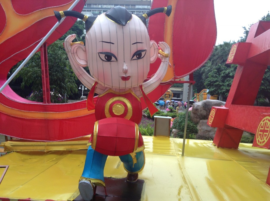 Cool dudes behind the large drum in Guangzhou Cultural Park-2