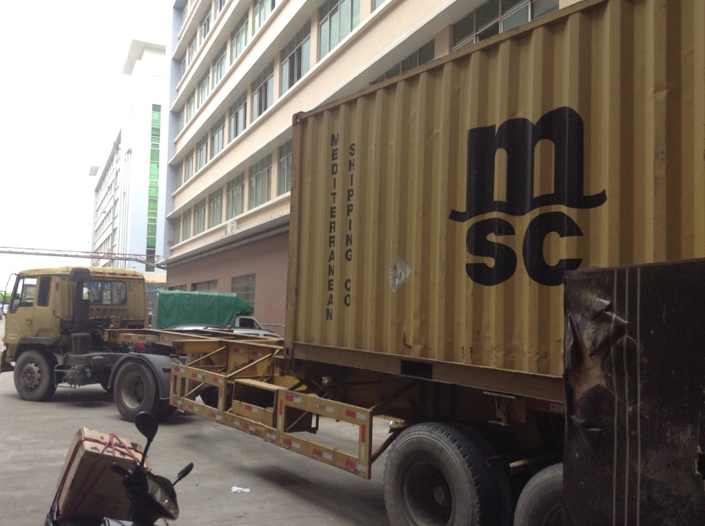 Our container finally arrived in the guzhen led factory