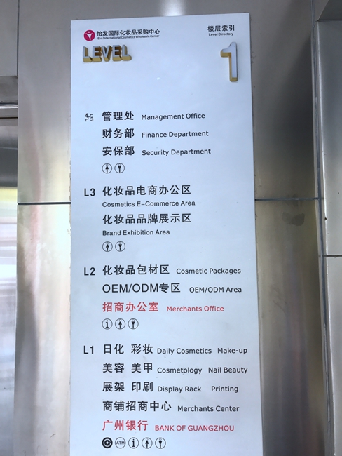 Floor Directory for Eva International Cosmetic Purchasing Center in China-1