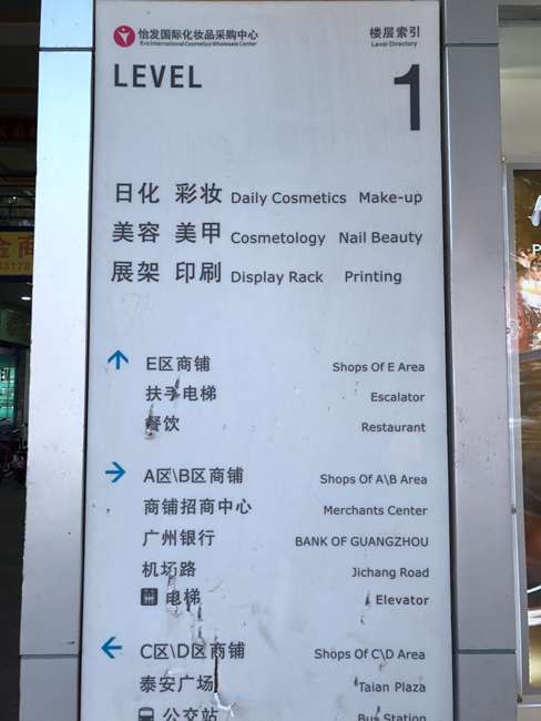 Floor Directory for Eva International Cosmetic Purchasing Center in China-2