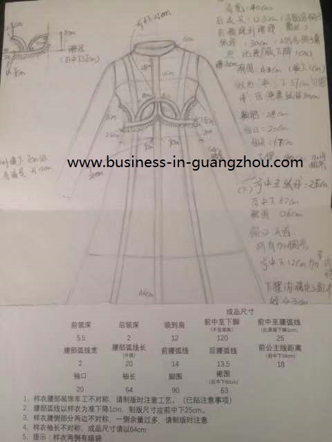 Sketch for Clothes - Business in Guangzhou-2