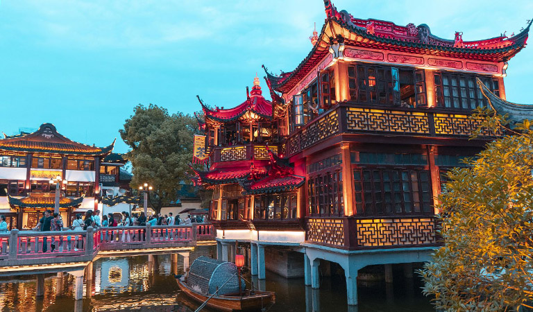 Shanghai Old Town at Night